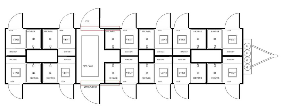 TWELVE STATION SHOWER TRAILER FLOOR PLAN MODEL